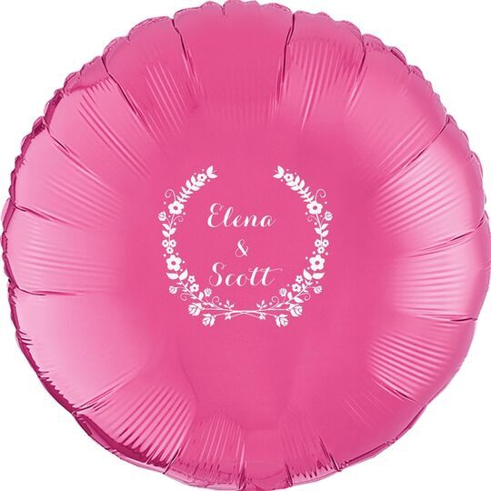 Floral Laurel Wreath Mylar Balloons