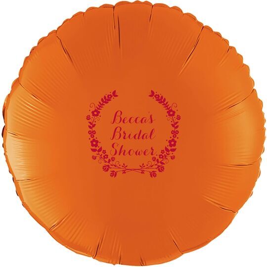 Floral Laurel Wreath Mylar Balloons
