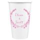 Floral Laurel Wreath Paper Coffee Cups Image 1 of 5