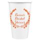 Floral Laurel Wreath Paper Coffee Cups Image 4 of 5