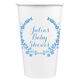 Floral Laurel Wreath Paper Coffee Cups Image 5 of 5