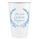 Floral Laurel Wreath Paper Coffee Cups Image 2 of 5
