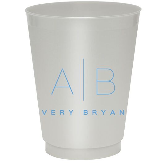 Duogram Initials Colored Shatterproof Cups