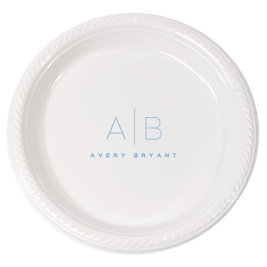 Duogram Initials Plastic Plates