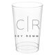 Duogram Initials Clear Plastic Cups Image 2 of 3