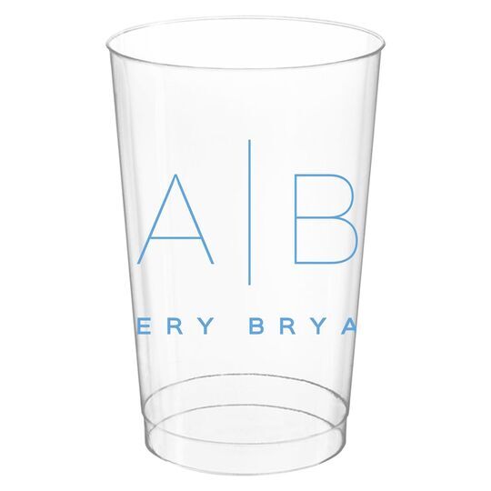 Duogram Initials Clear Plastic Cups