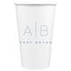 Duogram Initials Paper Coffee Cups Image 2 of 3