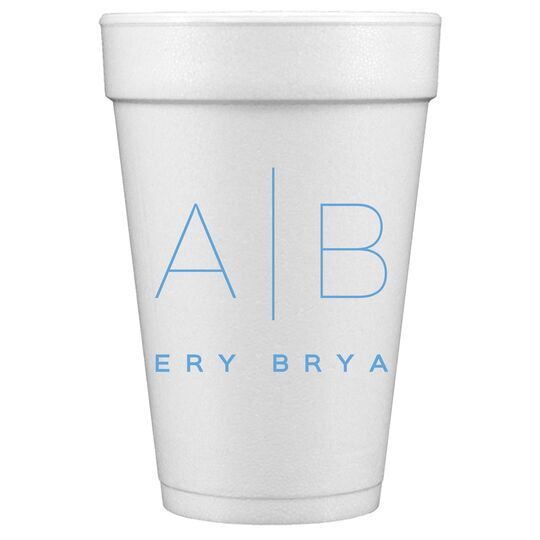 Duogram Initials Styrofoam Cups