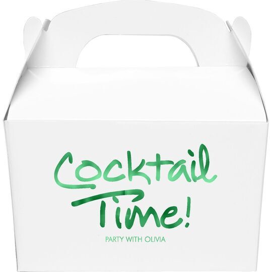 Studio Cocktail Time Gable Favor Boxes