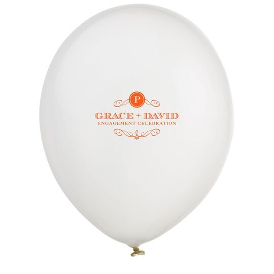 Initial Scroll Latex Balloons