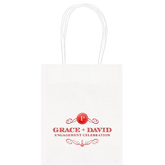 Initial Scroll Mini Twisted Handled Bags