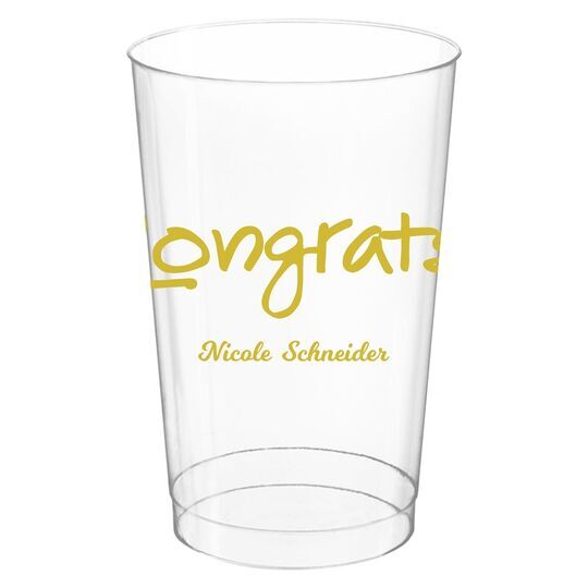 Studio Congrats Clear Plastic Cups