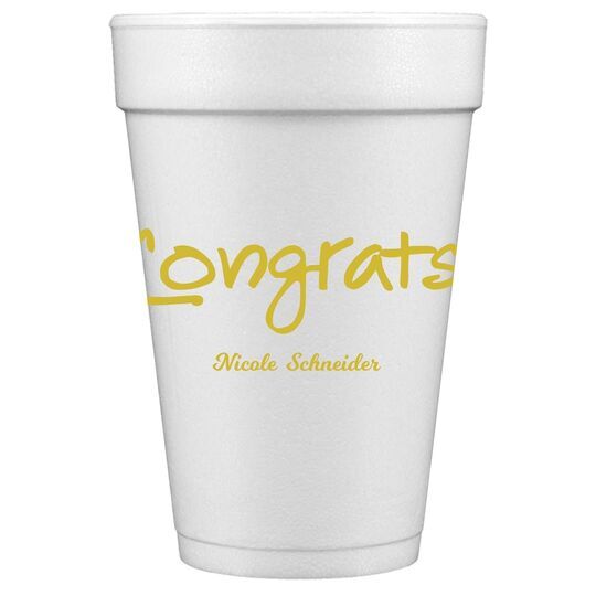 Studio Congrats Styrofoam Cups