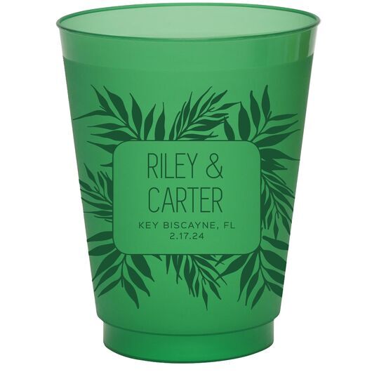 Palm Leaves Colored Shatterproof Cups