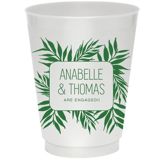 Palm Leaves Colored Shatterproof Cups