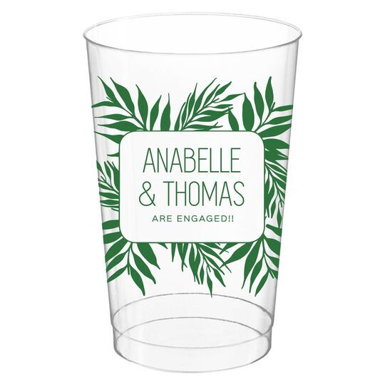 Palm Leaves Clear Plastic Cups