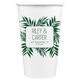Palm Leaves Paper Coffee Cups Image 1 of 2