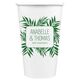 Palm Leaves Paper Coffee Cups Image 2 of 2