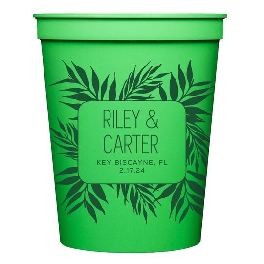 Palm Leaves Stadium Cups