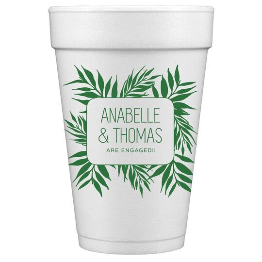 Palm Leaves Styrofoam Cups