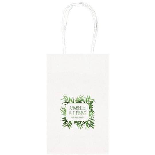 Palm Leaves Medium Twisted Handled Bags