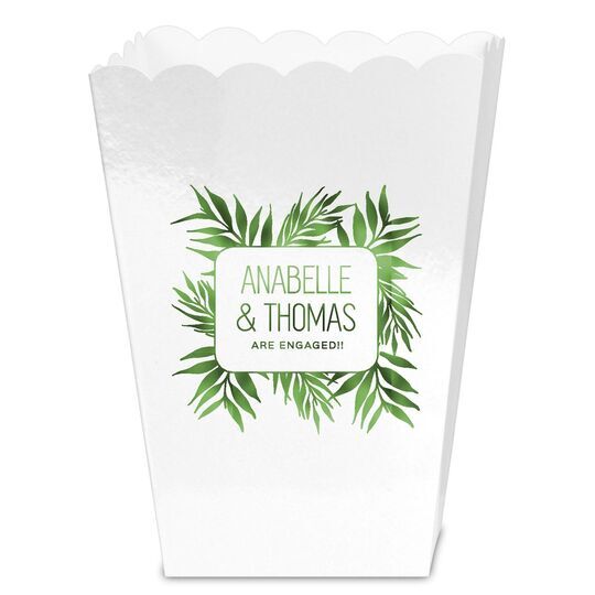 Palm Leaves Mini Popcorn Boxes