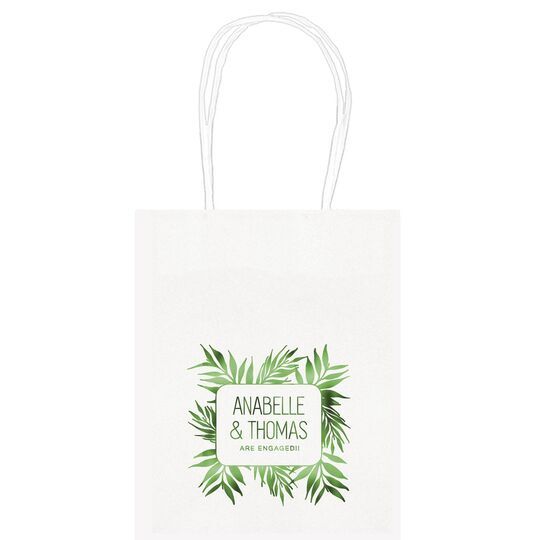 Palm Leaves Mini Twisted Handled Bags