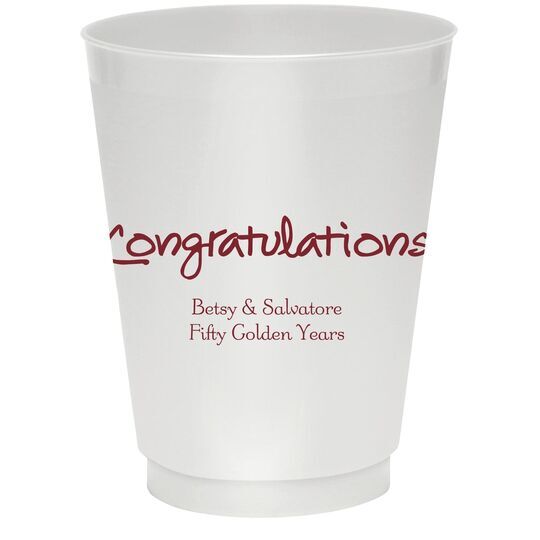 Studio Congratulations Colored Shatterproof Cups