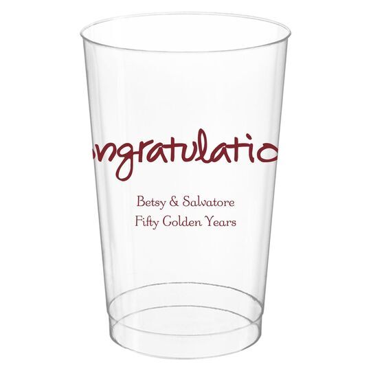 Studio Congratulations Clear Plastic Cups