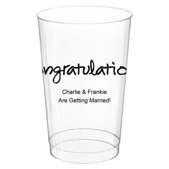 Studio Congratulations Clear Plastic Cups