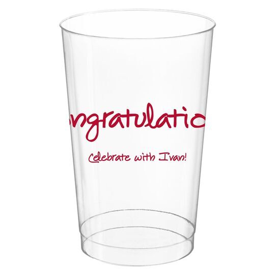 Studio Congratulations Clear Plastic Cups