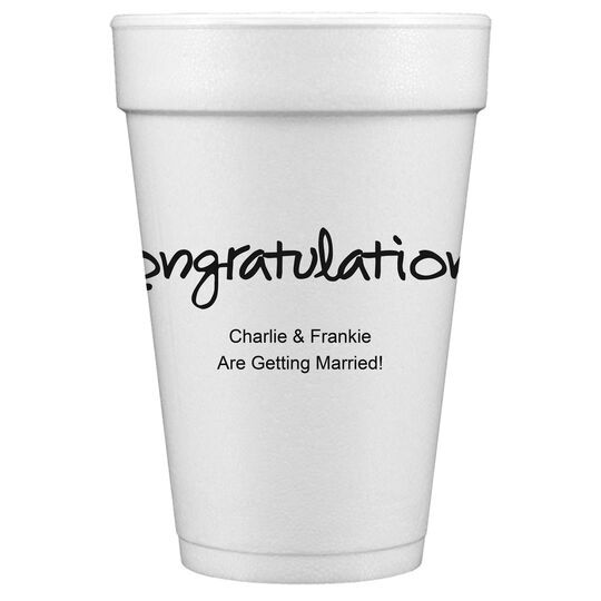 Studio Congratulations Styrofoam Cups