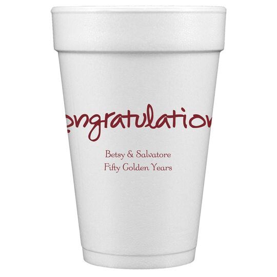 Studio Congratulations Styrofoam Cups