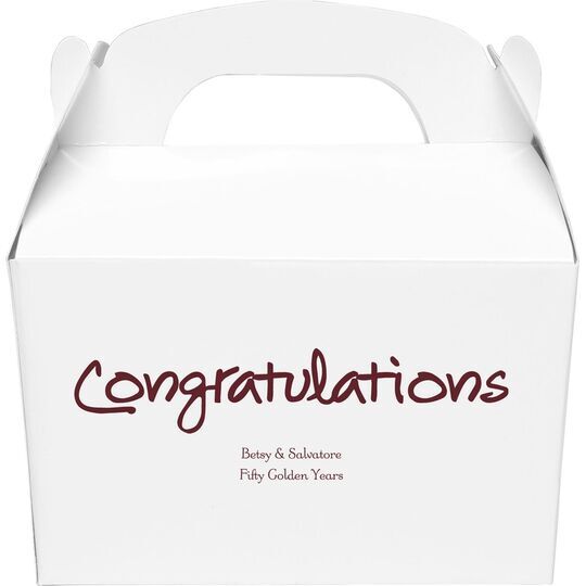 Studio Congratulations Gable Favor Boxes