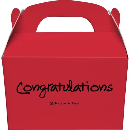 Studio Congratulations Gable Favor Boxes