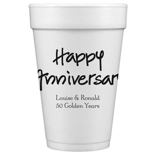 Studio Happy Anniversary Styrofoam Cups