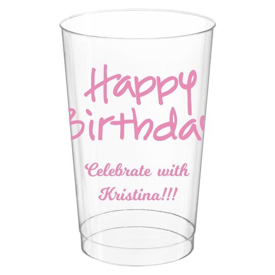 Studio Happy Birthday Clear Plastic Cups