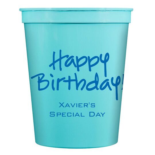 Studio Happy Birthday Stadium Cups