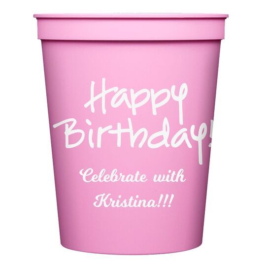 Studio Happy Birthday Stadium Cups