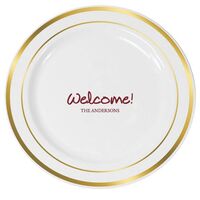 Studio Welcome Premium Banded Plastic Plates