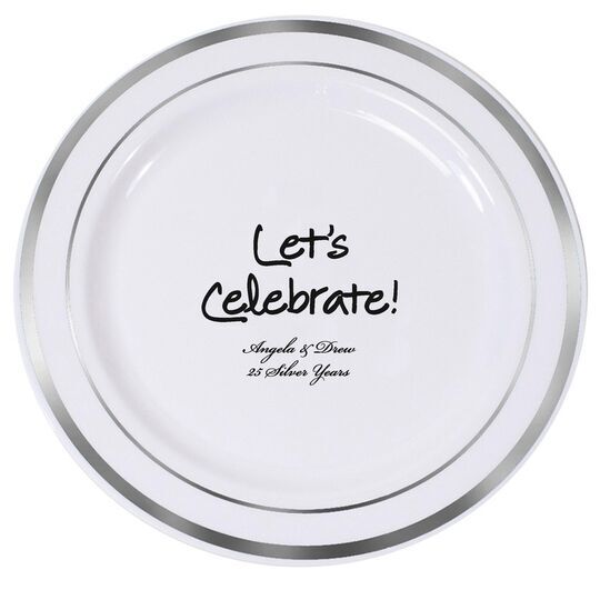 Studio Let's Celebrate Premium Banded Plastic Plates