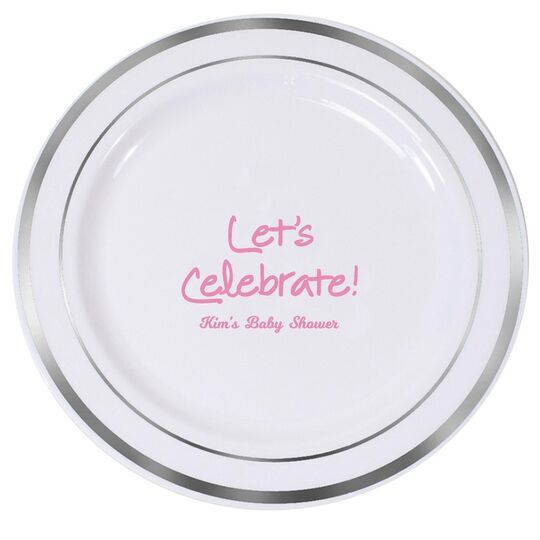 Studio Let's Celebrate Premium Banded Plastic Plates