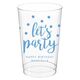 Confetti Dots Let's Party Clear Plastic Cups Image 4 of 5