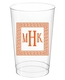 Greek Key Border with Monogram Clear Plastic Cups Image 1 of 2
