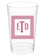 Greek Key Border with Monogram Clear Plastic Cups Image 2 of 2