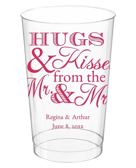 Hugs and Kisses Clear Plastic Cups