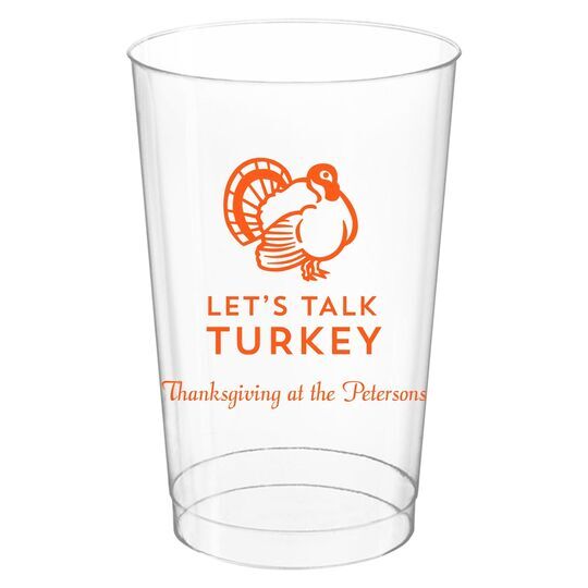 Let's Talk Turkey Clear Plastic Cups