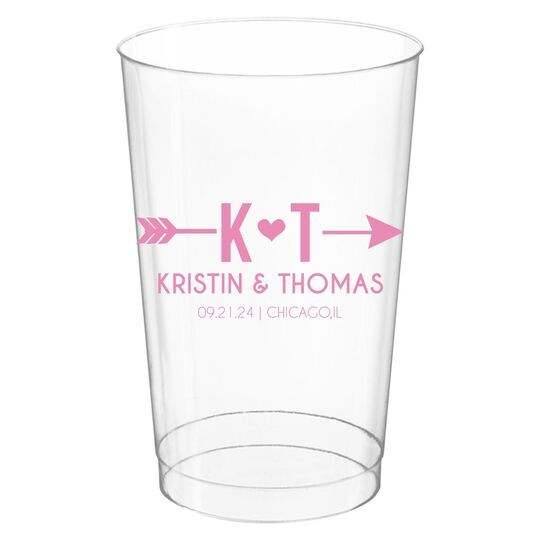 Cupid's Arrow Clear Plastic Cups