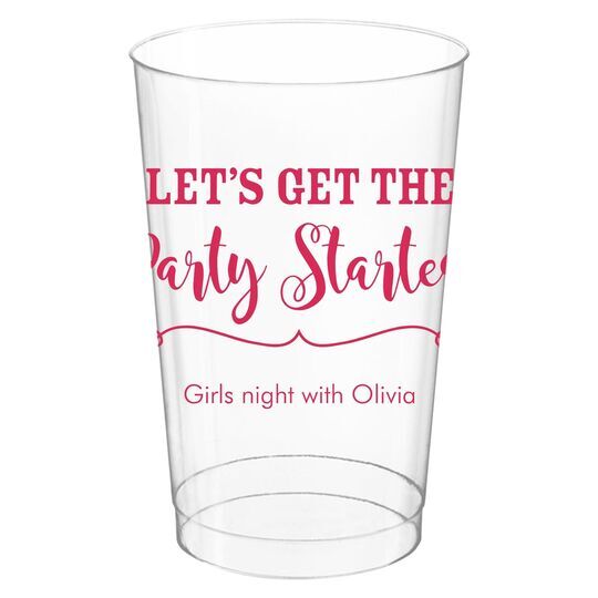 Let's Get the Party Started Clear Plastic Cups