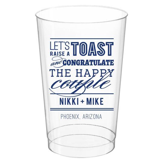 Let's Raise a Toast Clear Plastic Cups